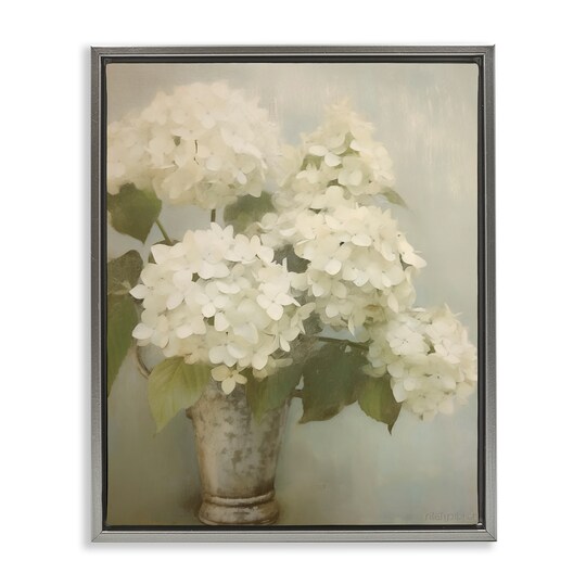 Stupell Industries Faded Country Hydrangeas Floating Frame Design by Arlington Prints